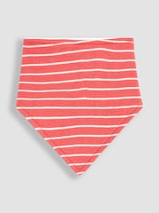 JoJo Maman Bébé White/Red Cherry 3-Pack Cotton Baby Dribble Bibs - Image 4 of 4