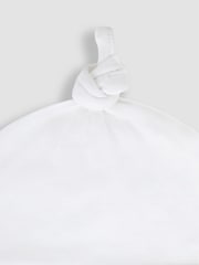 JoJo Maman Bébé White Panda Embroidered Cotton Baby Hat - Image 2 of 3