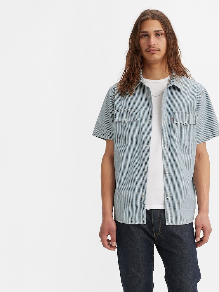 Levi's® Blue Denim Shirt - Image 2 of 8