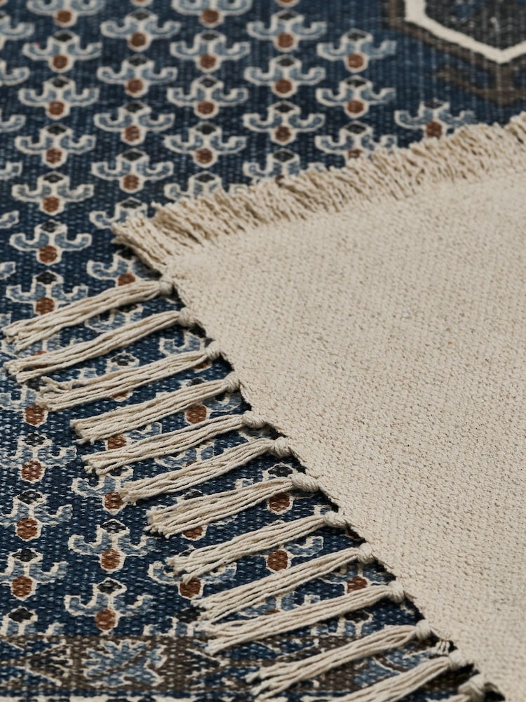 French Connection Blue 100% Cotton Poppyfield Runners - Image 2 of 4 French Connection Blue 100% Cotton Poppyfield Runners - Image 2 of 4