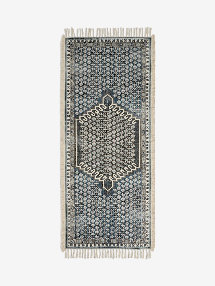 French Connection Blue 100% Cotton Poppyfield Runners - Image 4 of 4 French Connection Blue 100% Cotton Poppyfield Runners - Image 4 of 4
