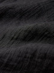 Black Textured Sheer Wide Leg Trouser - Image 6 of 6