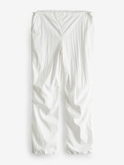 White Clean Waist Cargo Parachute Trousers - Image 1 of 3