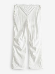 White Clean Waist Cargo Parachute Trousers - Image 2 of 3