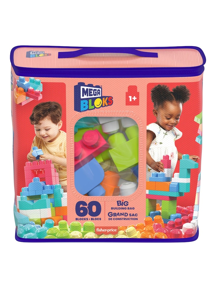 Mega Bloks 60 Piece Big Pink Building Bag - Image 2 of 4