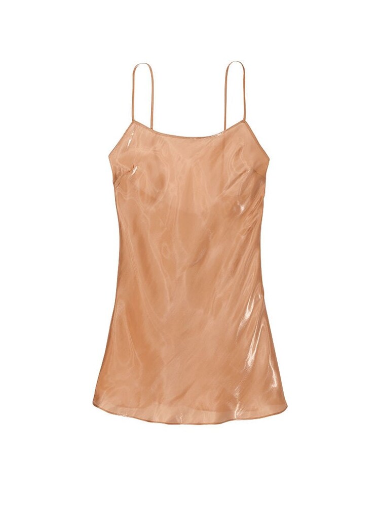 Victoria's Secret Toffee Nude Organza Mini Slip Dress - Image 3 of 3