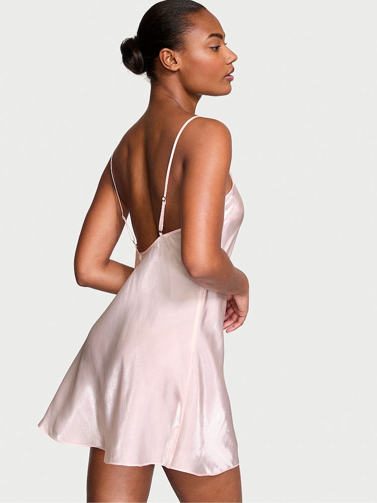 Victoria's Secret Purest Pink Organza Mini Slip Dress - Image 2 of 3