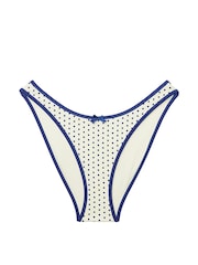 Victoria's Secret PINK Sleepy Dot White Brazilian Frankies Bikinis Golden Hour Bikini Bottom - Image 4 of 4