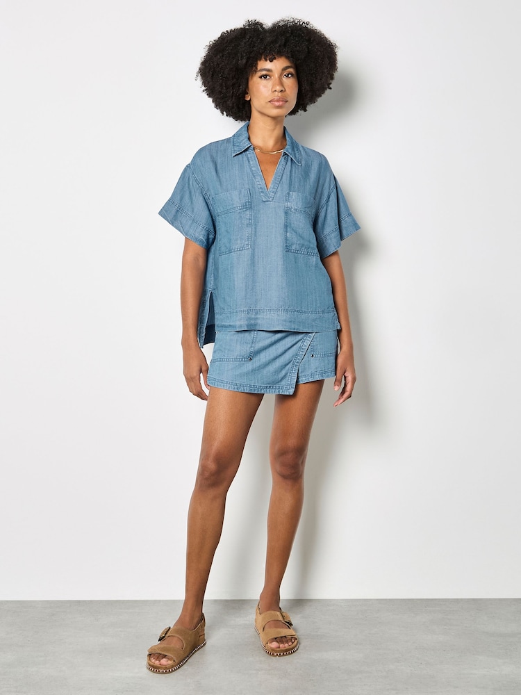 Apricot Lightweight Denim Blouse - Imagen 2 de 5