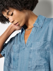 Apricot Lightweight Denim Blouse - Imagen 4 de 5