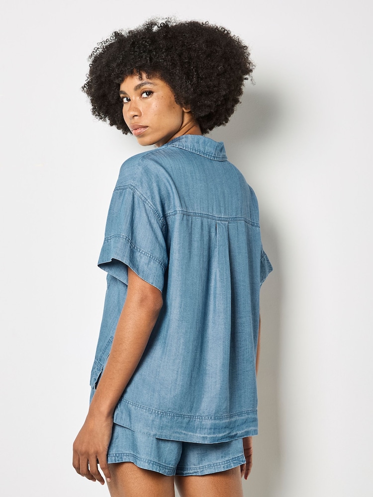 Apricot Lightweight Denim Blouse - Imagen 5 de 5