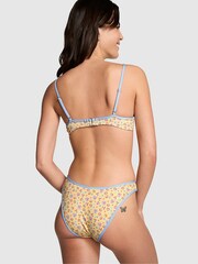 Victoria's Secret PINK Heart Charm Yellow Brazilian Frankies Bikinis Golden Hour Bikini Bottom - Image 2 of 3