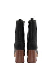 Ravel Black Block-Heel Zip-Up Mid-Calf Boots - Image 3 of 4