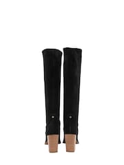 Ravel Black Suede Zip-Up Knee High Boots - Image 3 of 4