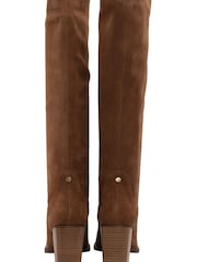 Ravel Brown Suede Zip-Up Knee High Boots - Image 3 of 4