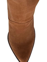 Ravel Brown Suede Zip-Up Knee High Boots - Image 4 of 4