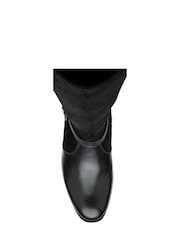 Ravel Black Leather & Suede Zip-Up Knee High Boots - Image 4 of 4