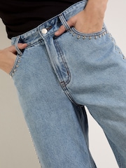 Apricot Blue Maca Stud Straight-Leg Jeans - Image 5 of 6