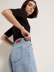 Apricot Blue Maca Stud Straight-Leg Jeans - Image 6 of 6