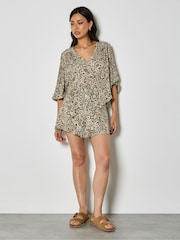 Apricot Green Ikat Shimmer Blouse - Image 1 of 4