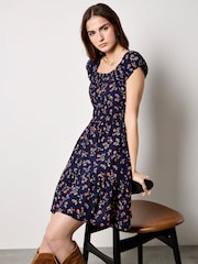 Azul - Apricot Vintage Floral Mini Dress - Imagen 1 de 5