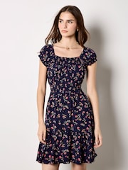 Azul - Apricot Vintage Floral Mini Dress - Imagen 3 de 5