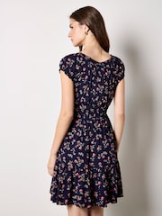Azul - Apricot Vintage Floral Mini Dress - Imagen 5 de 5