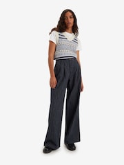 Темно-синий - ® Широкие брюки со складками Levi's - Изображение 6 из 12