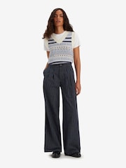 Темно-синий - ® Широкие брюки со складками Levi's - Изображение 8 из 12