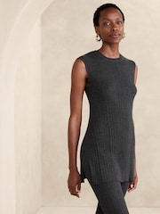 Banana Republic Grey Cece Ribbed Tunic - Image 1 of 2