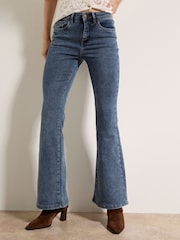 Apricot Lulu Burgundy Flare Jeans - Imagen 1 de 6