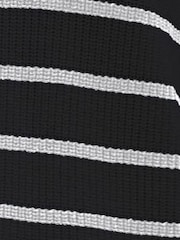 Sosandar Black Stripe Quarter Zip Jumper - Image 7 of 7