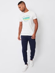 Threadbare Navy Cotton Blend Joggers - Image 3 of 5