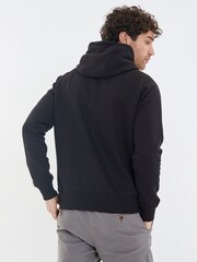 Threadbare Black Snood Zip Up Hoodie - Image 2 of 4