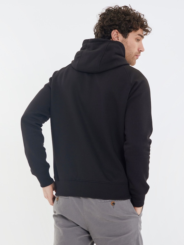 Threadbare Black Snood Zip Up Hoodie - Image 2 of 4