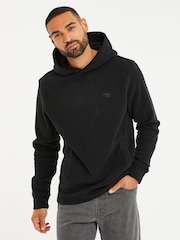 Threadbare Black Microfleece Overhead Hoodie - Image 1 of 4