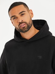 Threadbare Black Microfleece Overhead Hoodie - Image 4 of 4