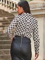 Sosandar Black Geometric Print Shirt - Image 2 of 5