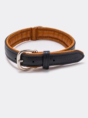 Hugo & Hudson Black Padded Leather Dog Collar - Image 4 of 6