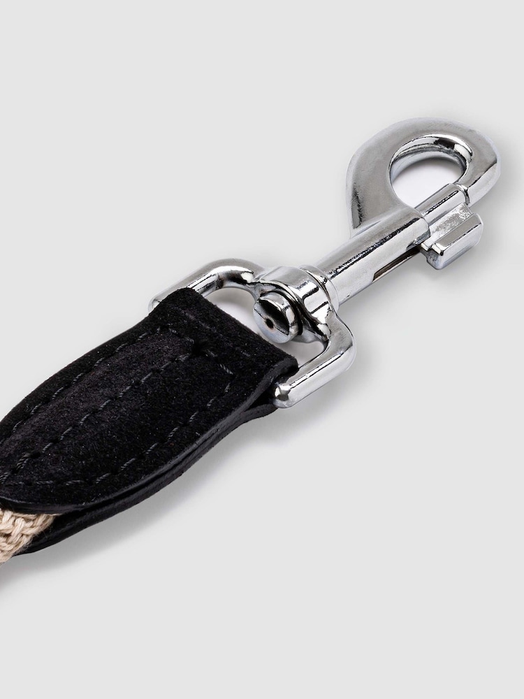 Hugo & Hudson Black Rope and Suede Leather Dog Lead - Image 6 of 6