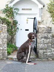 Hugo & Hudson Brown Flat Rope Leather Dog Lead - Image 1 of 6