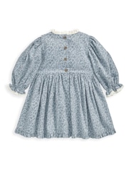 فستان أزرق مطرز من Mamas & Papas Laura Ashley - صورة 3 من 3