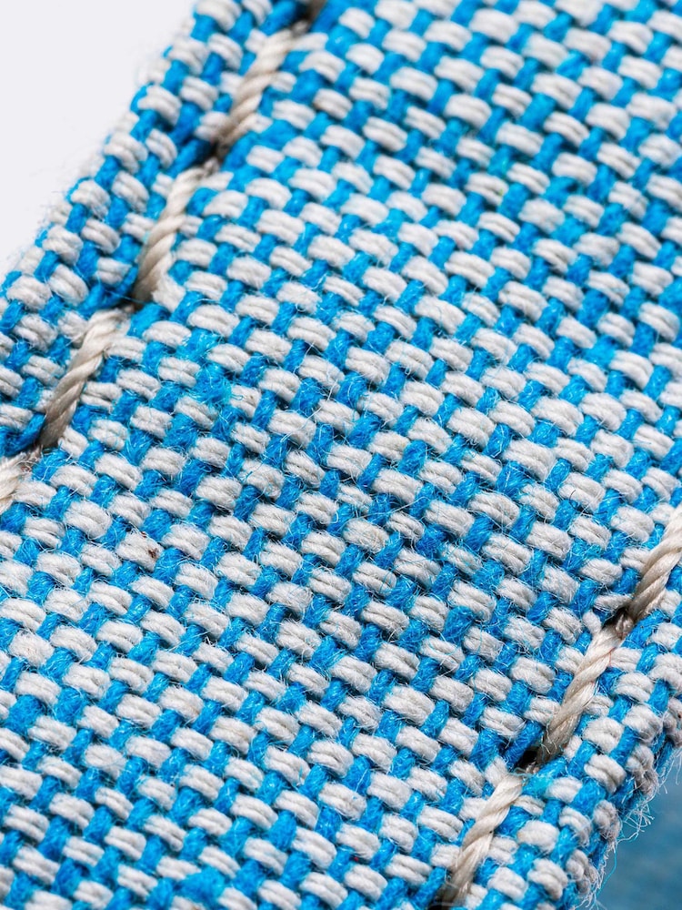 Hugo & Hudson Light Blue Fabric and Suede Leather Dog Collar - Image 5 of 5