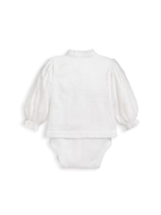 Mamas & Papas Laura Ashley White Lace Frill Bodysuit - Image 3 of 3