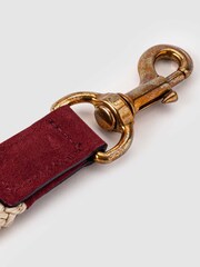 Hugo & Hudson Red Flat Rope Leather Dog Lead - Image 5 of 6
