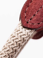 Hugo & Hudson Brown Rope and Suede Leather Dog Collar - Image 6 of 6