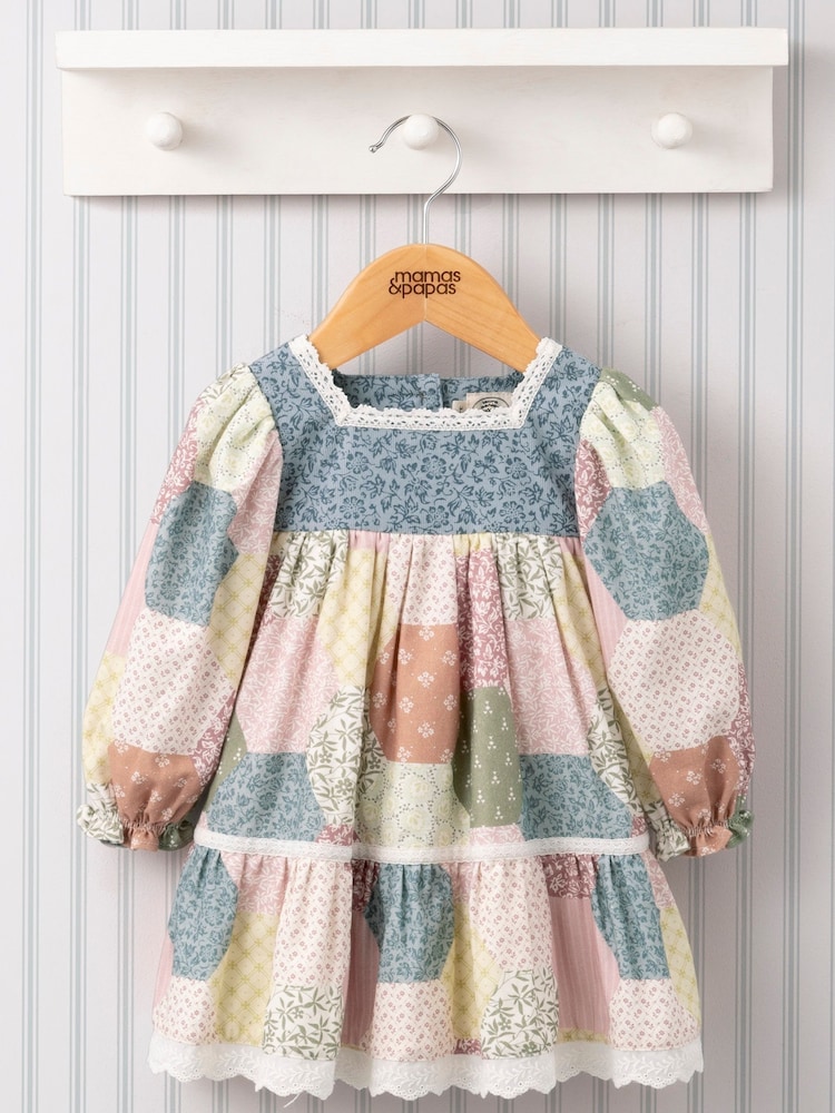 Mamas & Papas Laura Ashley Pink Patchwork Dress - Image 1 of 3