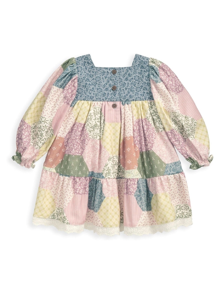 Mamas & Papas Laura Ashley Pink Patchwork Dress - Image 3 of 3