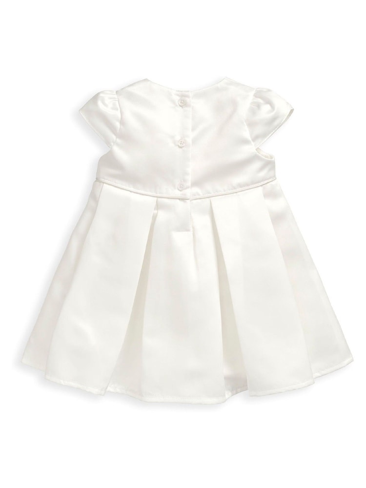 Mamas & Papas White Bow Dress - Image 3 of 3 Mamas & Papas White Bow Dress - Image 3 of 3
