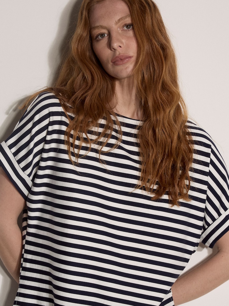Apricot Blue Soft Jersey Stripe T-Shirt - Image 2 of 4